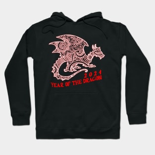 2024 Year of the Dragon, Hello 2024, Year of the Dragon 2024, Happy New Year 2024 Hoodie